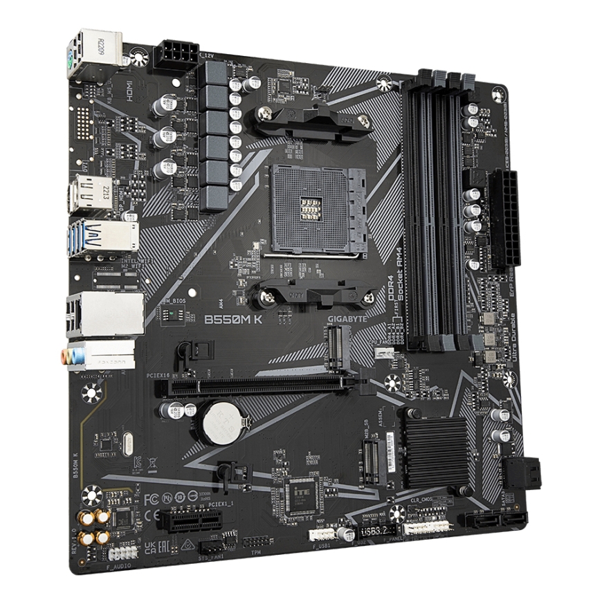 GIGABYTE B550M K материнская плата AMD B550 Разъем AM4 Микро ATX – 3