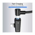 Usams US-SJ270 Divkāršu Lightning adapteris uz Lightning austiņu ligzdu Usams US-SJ270 Divkāršu Lightning adapteris uz Lightning austiņu ligzdu