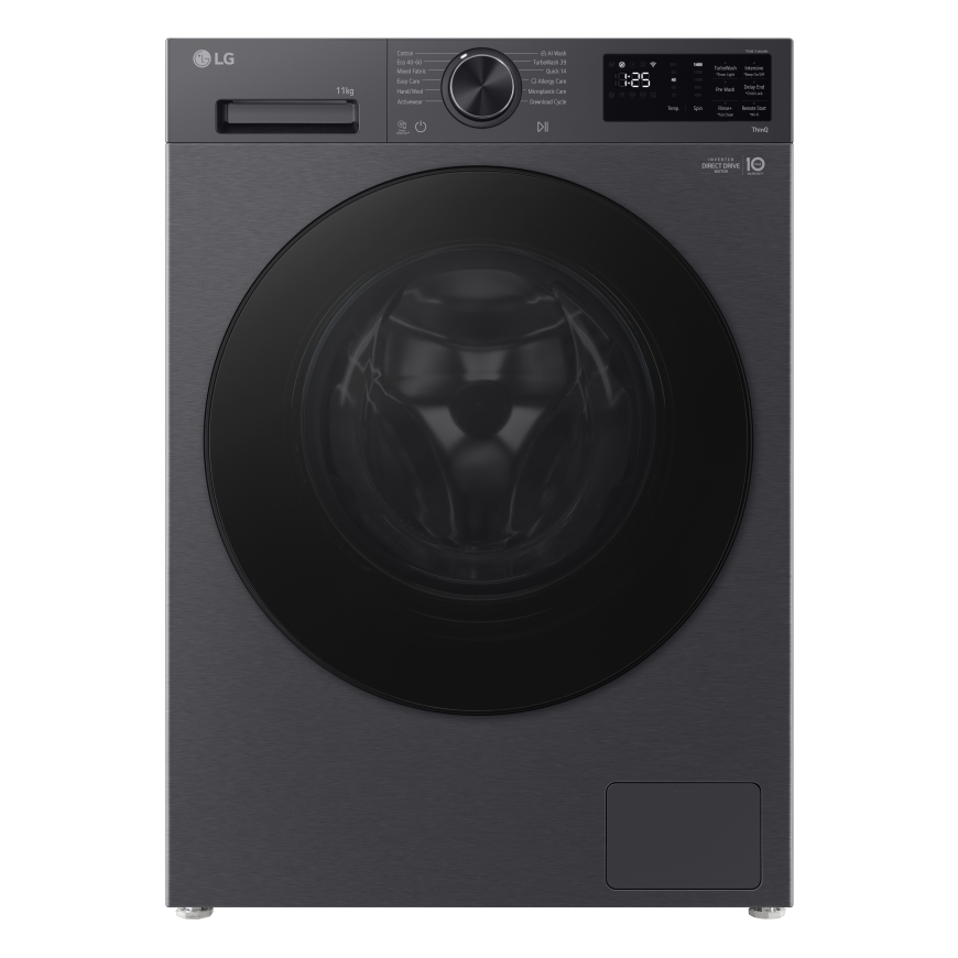 LG F4X5011TBB skalbimo mašina, juoda