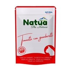NATUA тунец с креветками - влажный корм для кошек - 70г