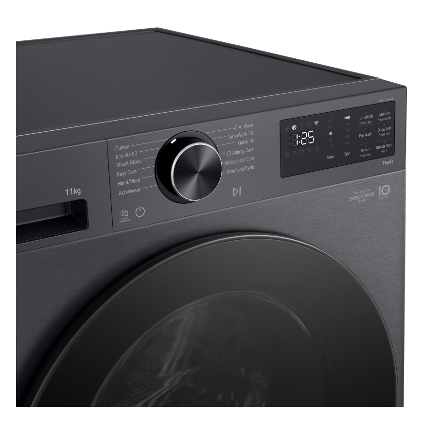 LG F4X5011TBB skalbimo mašina, juoda – 4