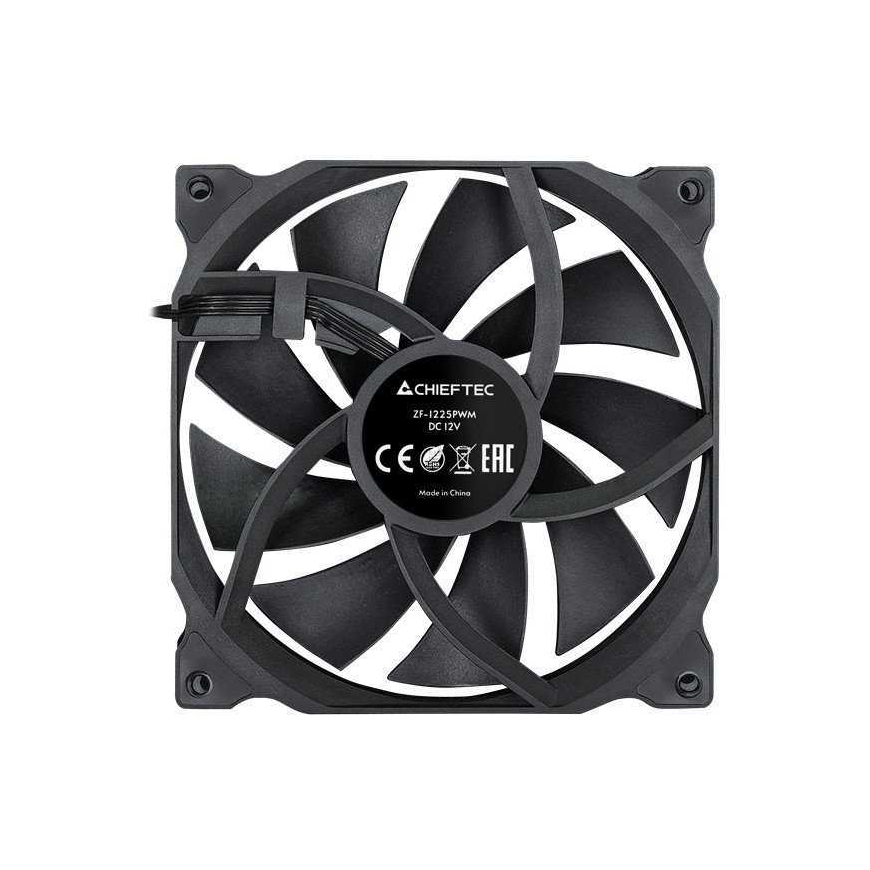 Chieftec ZF-1225PWM 120 mm korpusa ventilators melns