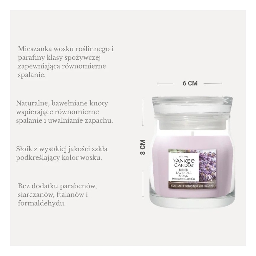 Kvapioji lempa YANKEE CANDLE DŽIOVINTAS LAVANDAS IRĄĄ 110 g mažytė – 2