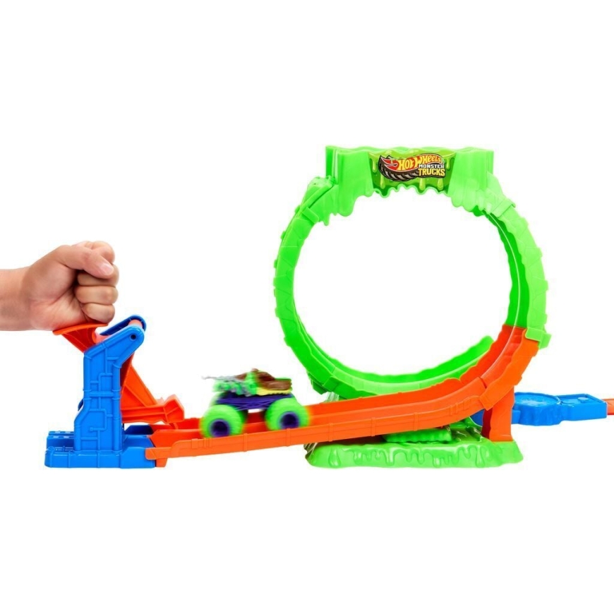 Hot Wheels Monster Trucks Mutant Chaos Slime Loop leikkisetti – 3