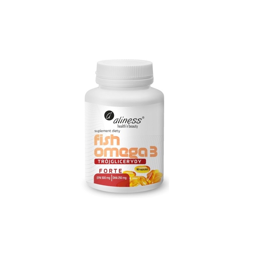 ALINESS Fish Omega 3 FORTE 500/250mg – maisto papildas – 90 kapsulių