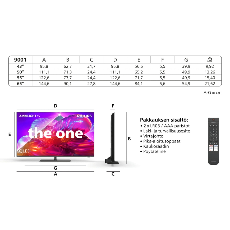 Philips 65" PQS9001 – 4K QLED Ambilight TV – 3