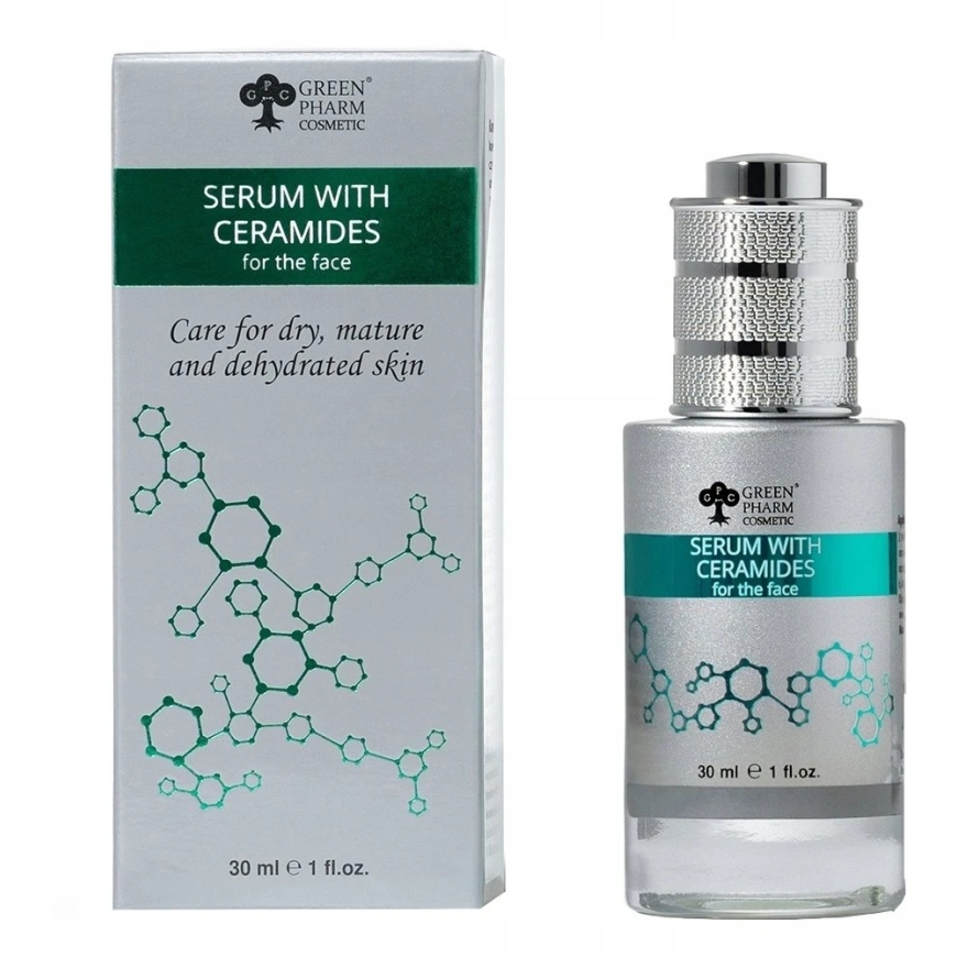 Green Pharm Cosmetic Zaļā Pharm Kosmētiskā seruma sejai ar keramīdiem 30ml – 2
