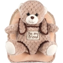 Perletti Milly Bear seljakott koos pehme mänguasjaga 26 cm