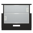 Gorenje TH60E3B cooker hood Semi built-in (pull out) Black 350 m³/h