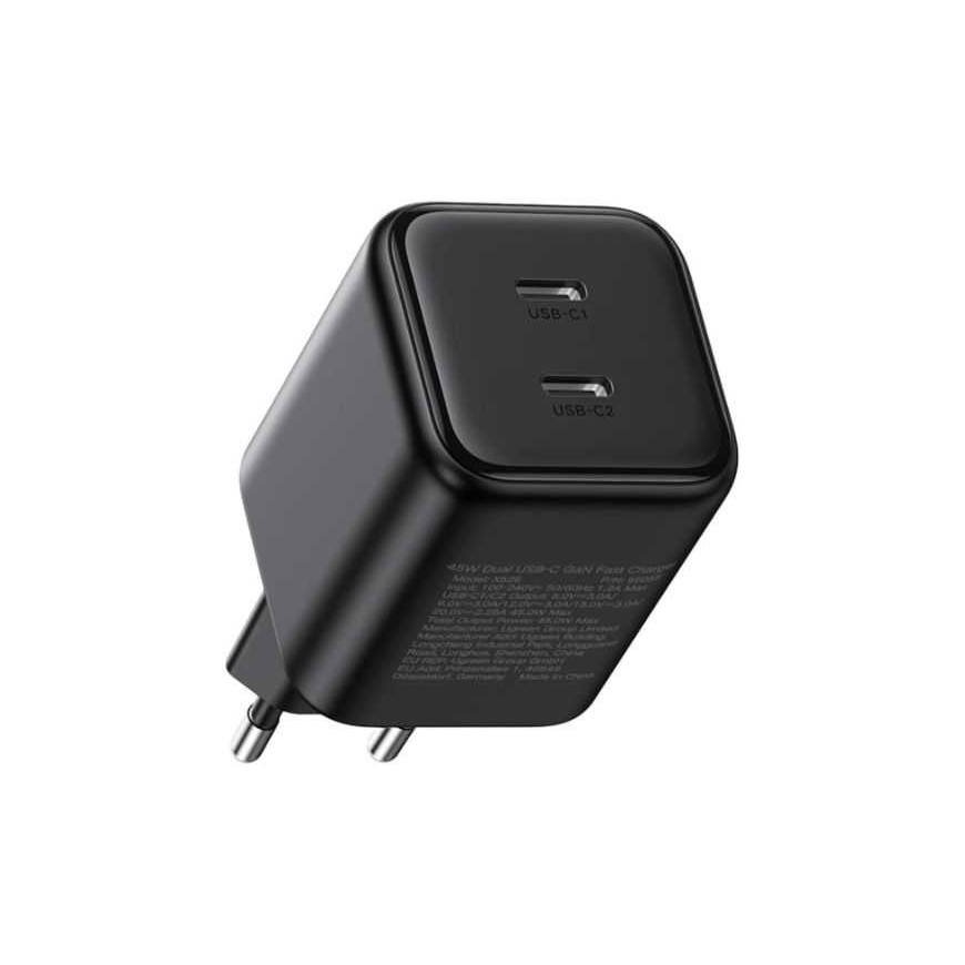 Ugreen X526 Dual USB-C GaN 45W Черный