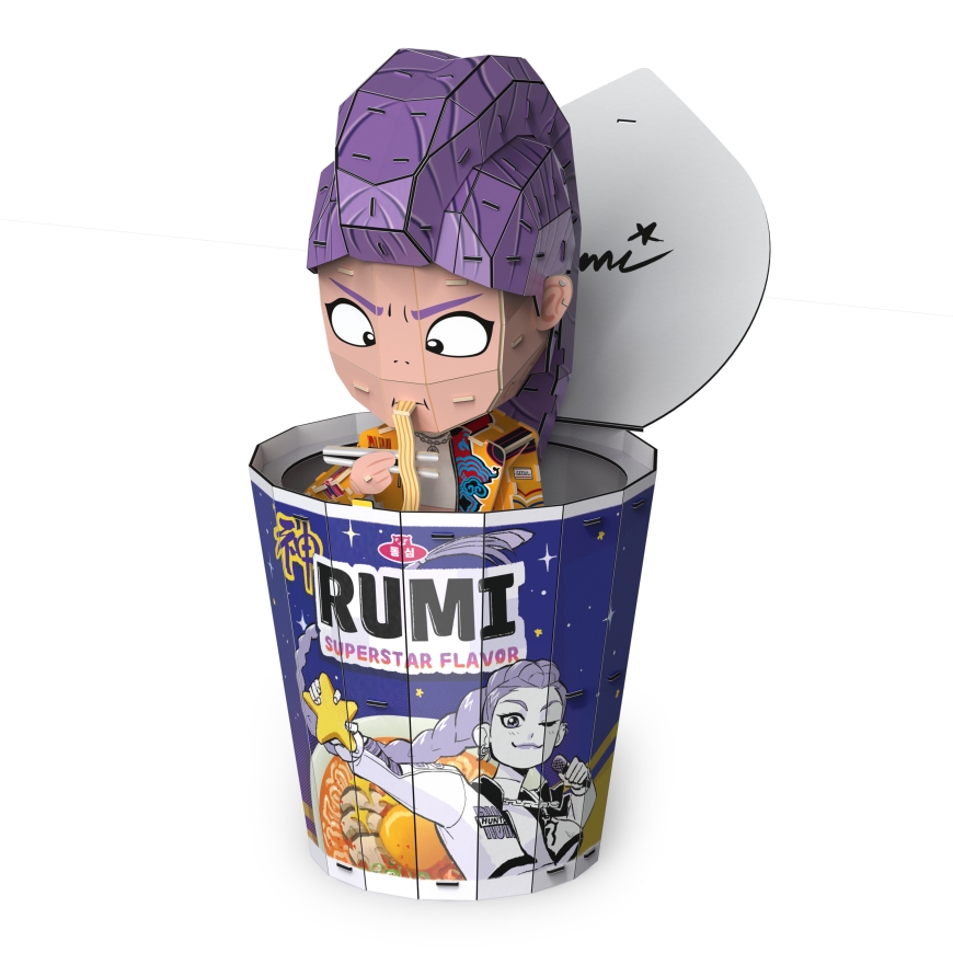 KPop Demon Hunters Rumi and ramen cup, 4D puzzle – 3