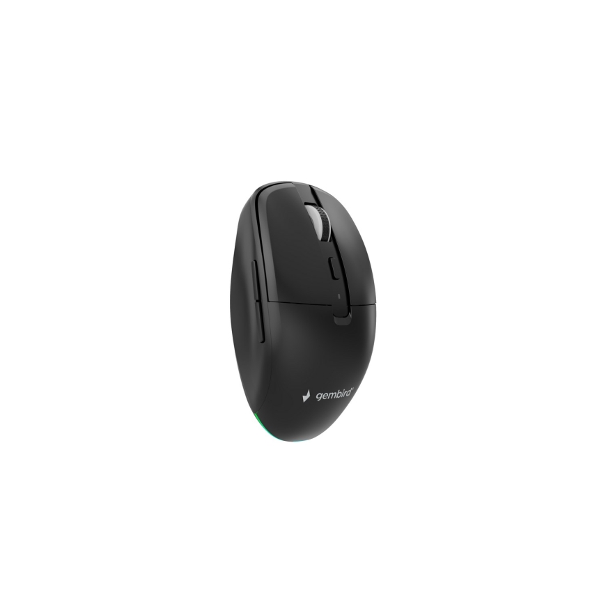 Gembird MUSW2-6B-01 divu režīmu bezvadu pele (2.4G + BT), 1600 DPI, 6 pogas, melna – 5
