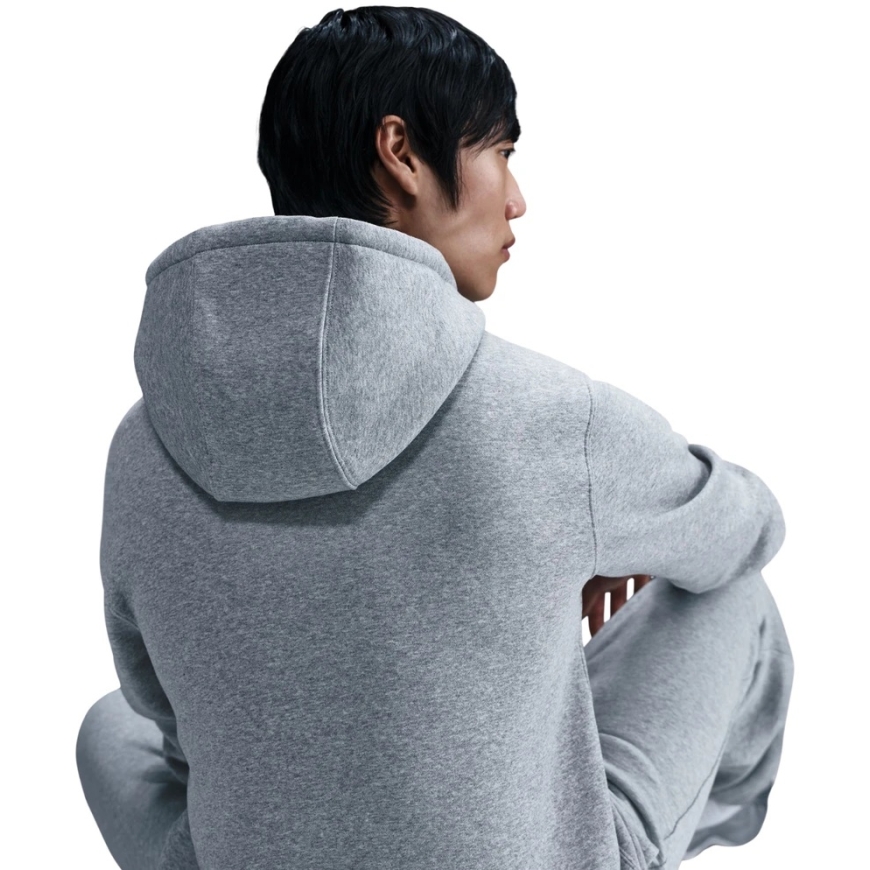 Мужской свитер с капюшоном и молнией Nike Club BB, серый – 4