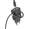 Įkroviklis Hoco N62 30W GaN USB-C + USB-C to USB-C cable 1.0m juodas Įkroviklis Hoco N62 30W GaN USB-C + USB-C to USB-C cable 1.0m juodas