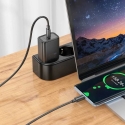 Įkroviklis Hoco N62 30W GaN USB-C + USB-C to USB-C cable 1.0m juodas Įkroviklis Hoco N62 30W GaN USB-C + USB-C to USB-C cable 1.0m juodas
