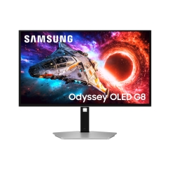 Samsung G80SH tietokoneen litteä näyttö 68,6 cm (27") 3840 x 2160 pikseliä 4K Ultra HD OLED Hopea