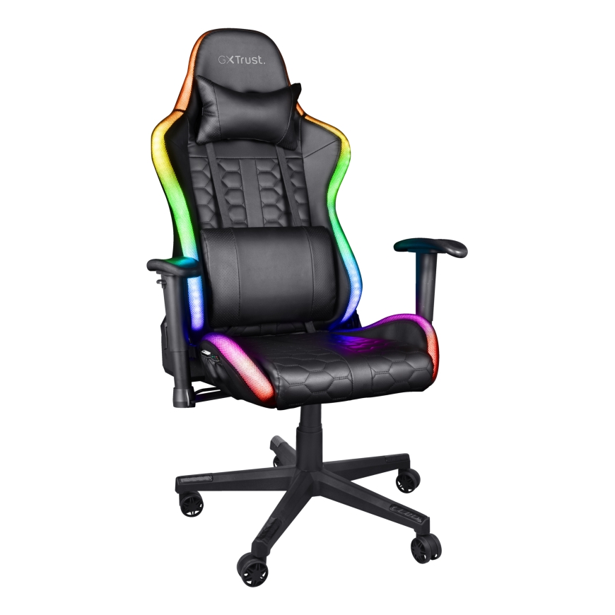 Trust GXT 716 Rizza Yleispelituoli Pehmustettu istuintoppaus Musta