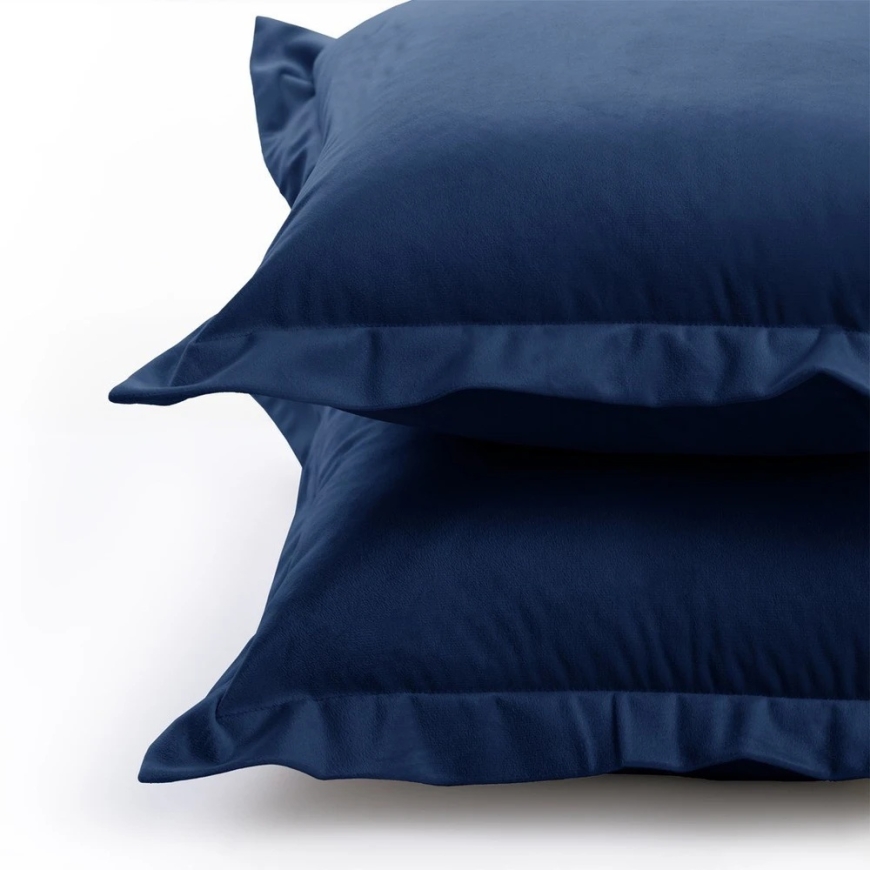 Samettiset tyynynpäälliset 45 × 45 cm, indigo, 2 kpl – 2