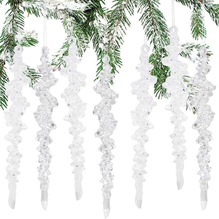 Edelman Christmas Ball Shape Plastic Safe Icicle height: 18 cm 7 pcs. Mica – 2