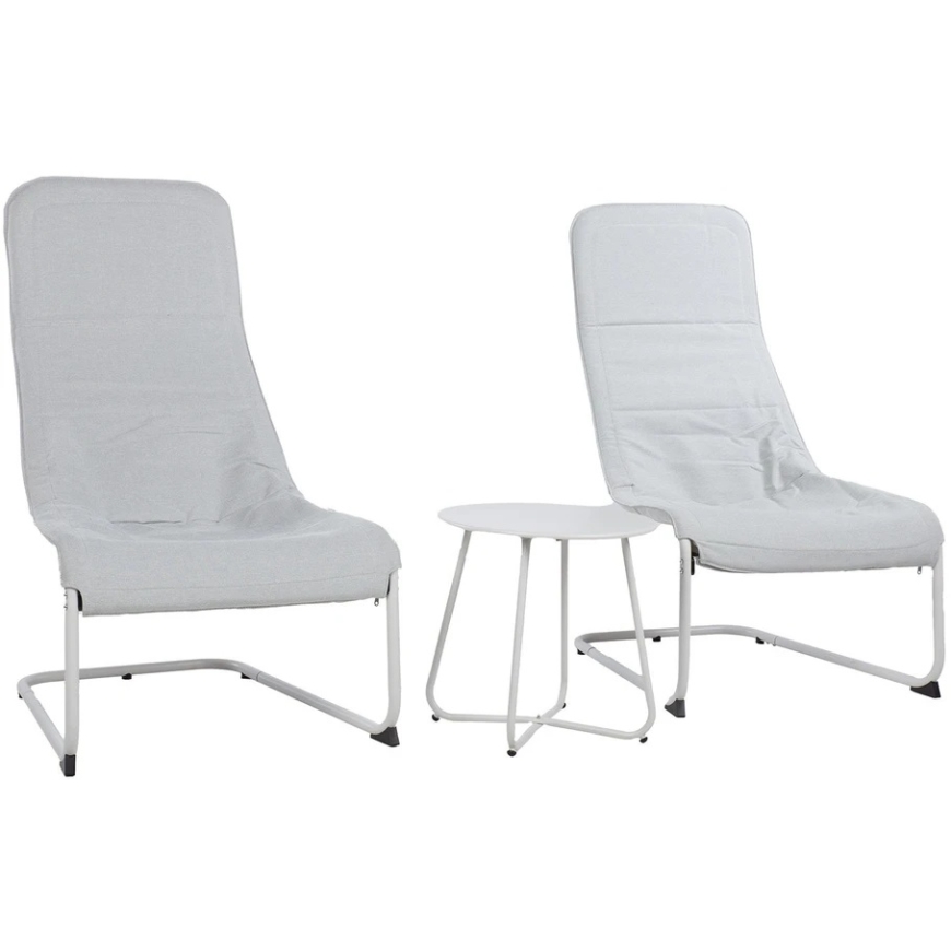 Home4You Outdoor Furniture Set Balcony Set "MELFI": Table and 2 Chairs, Gray – 2