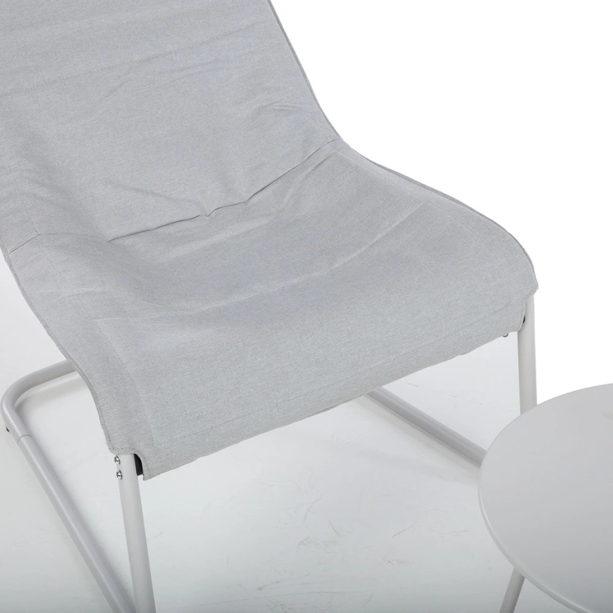 Home4You Ulkokalustesarja Parvekkeelle „MELFI“: Pöytä ja 2 Tuolia, Harmaa – 5