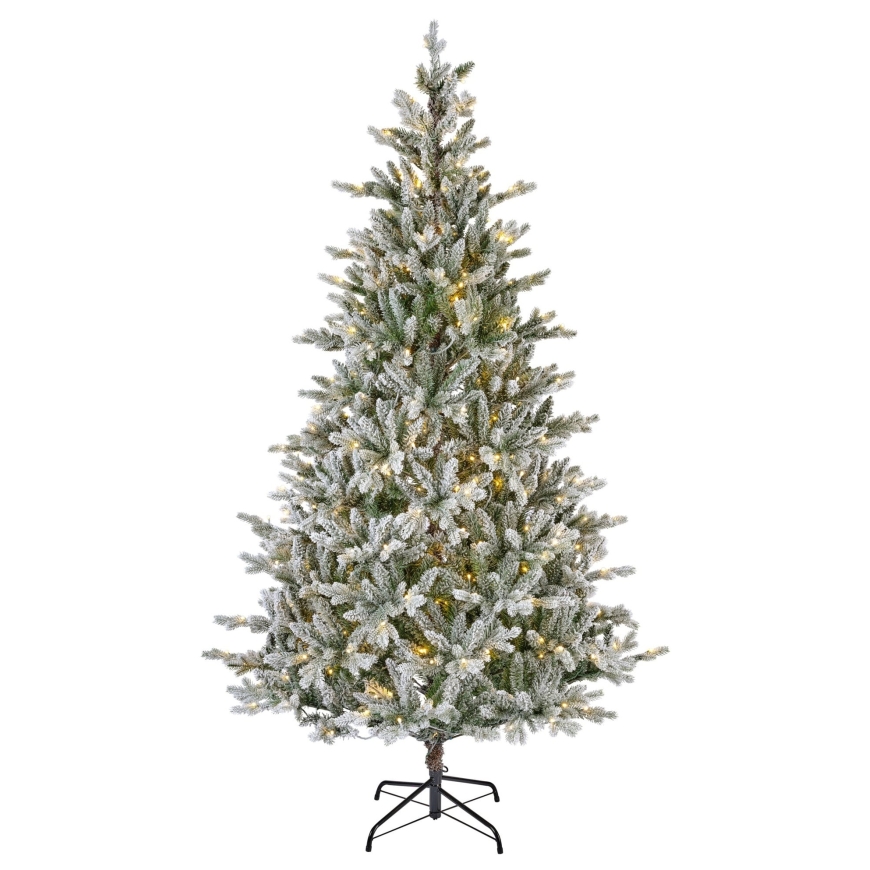 Everlands Allison artificial snow-covered Christmas tree with lights, 180 cm