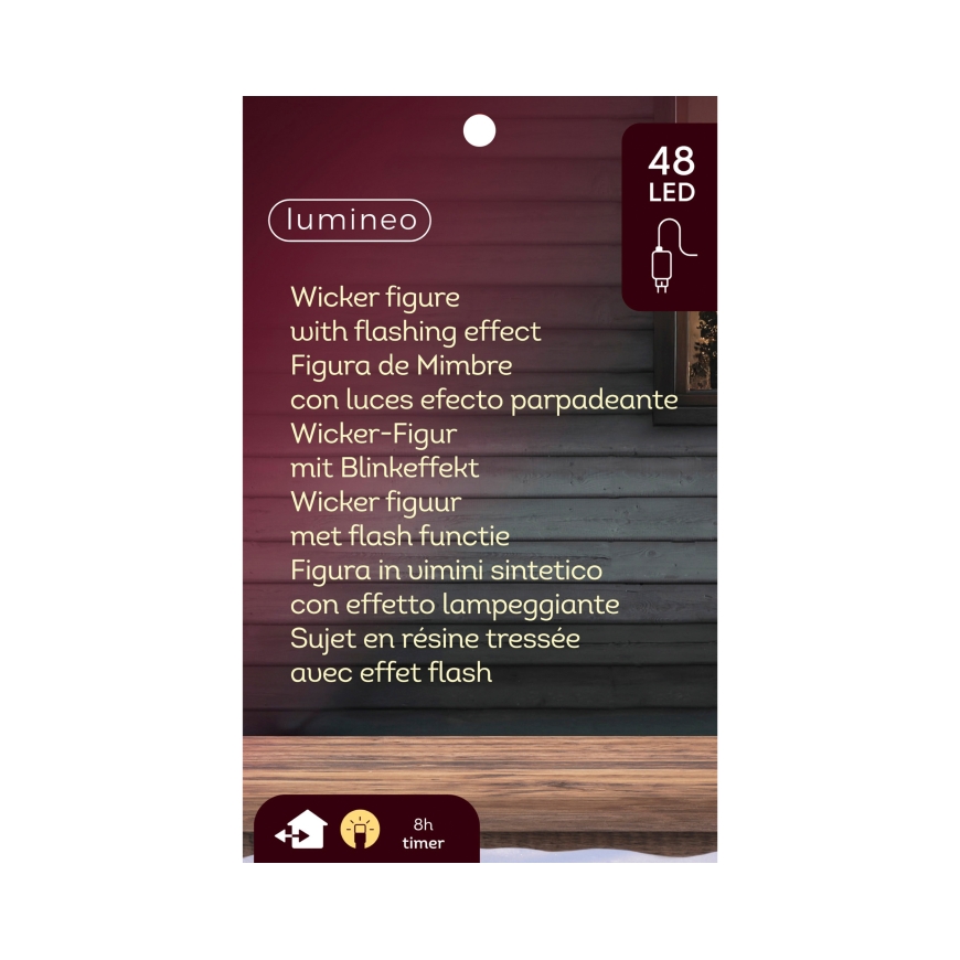 Lumineo LED Ziemassvētku eglīte ar gaismām, 90 cm, iekštelpām un ārpus telpām – 3