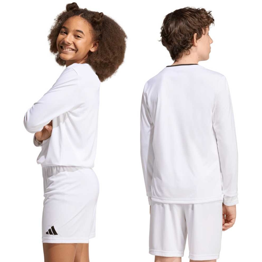 adidas Entrada 26 Long Sleeve Jersey lapsille valkoinen KF5874 (152cm) – 4