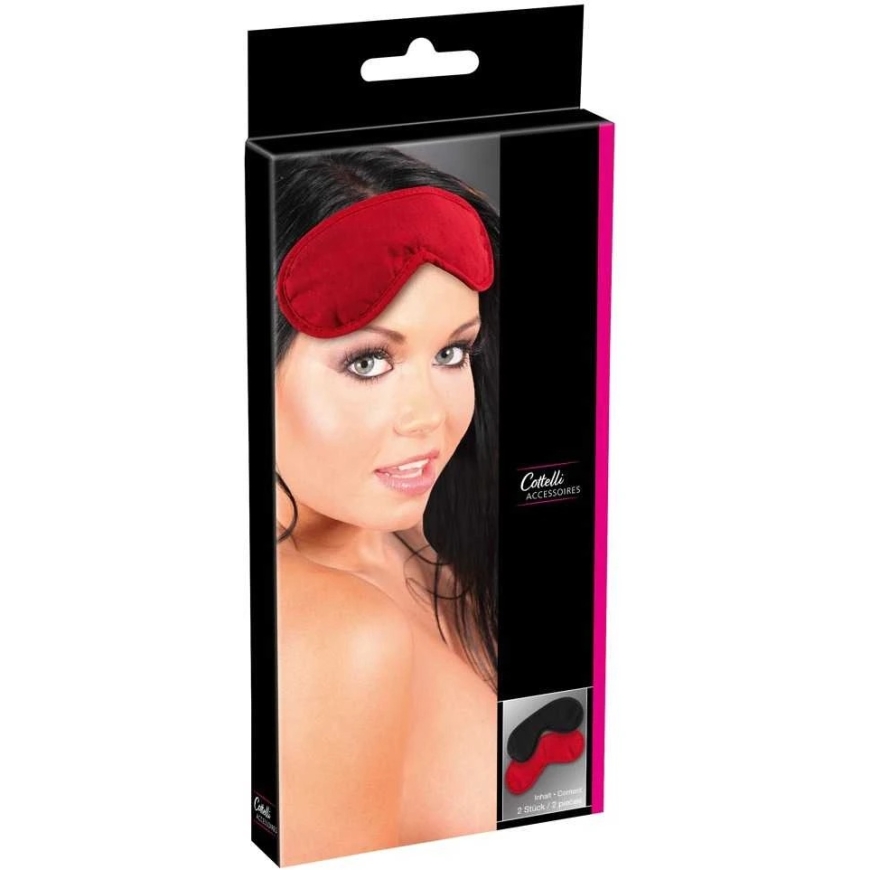 Cottelli Accessories Set of 2 Red Blindfolds