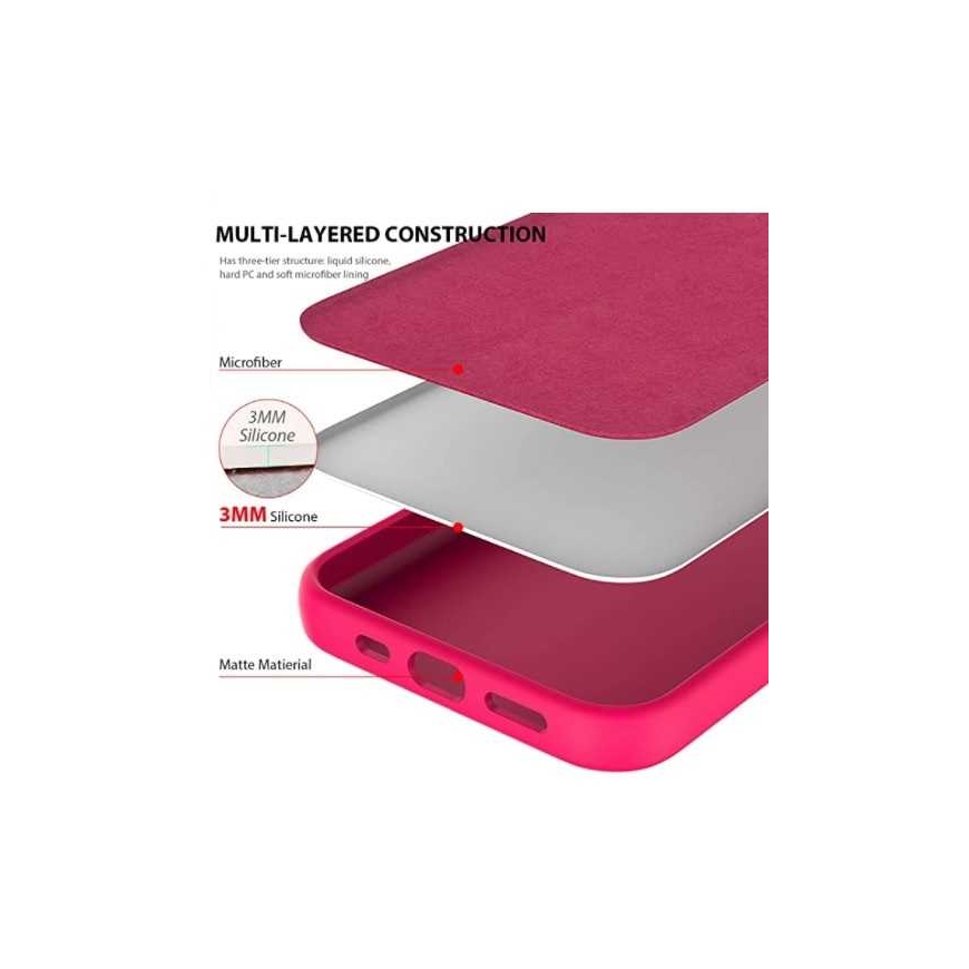 Riff "Pehme silikonikotelo iPhone 12 Pro Max" tummanpunainen – 2