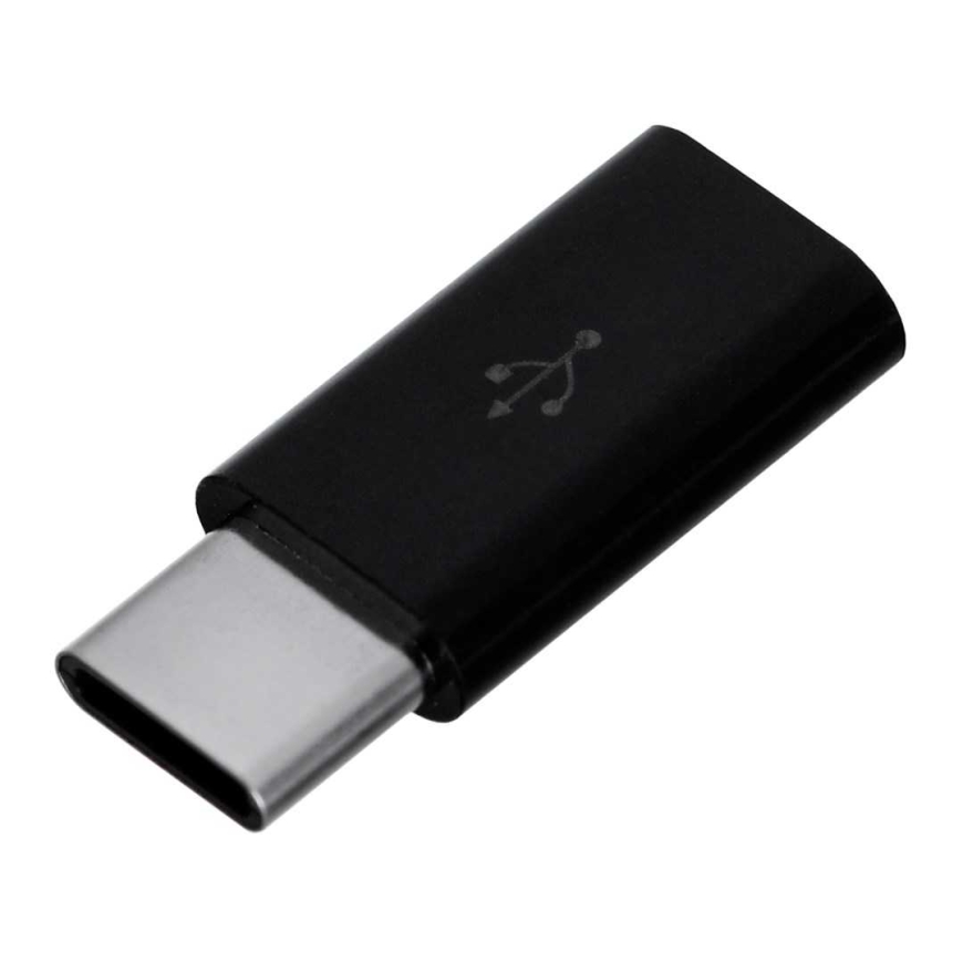 SAVIO Micro USB - USB Type-C adapter black