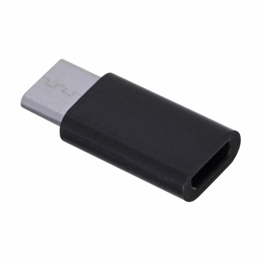 SAVIO Micro USB - USB Type-C adapter black – 3