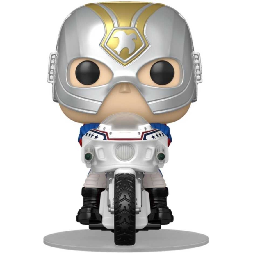 FUNKO POP! Виниловая фигурка: Peacemaker - Peacemaker на Peacecycle, ~9 см – 2