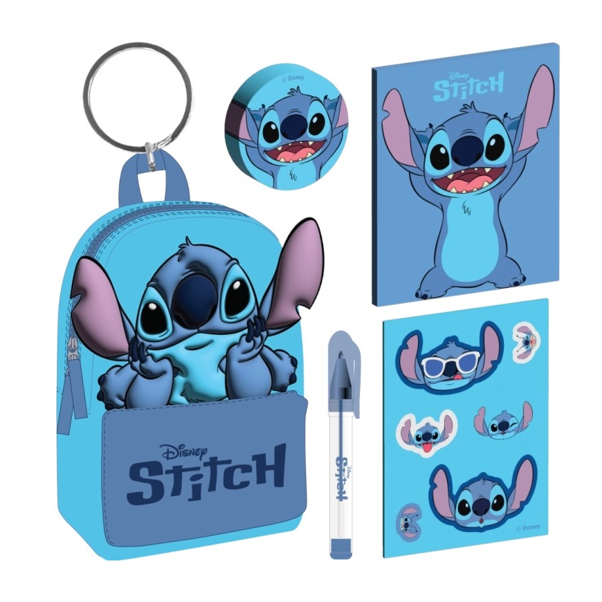 PY LILO & STITCH (CORE BLUE) mini täidetud seljakott võtmehoidja