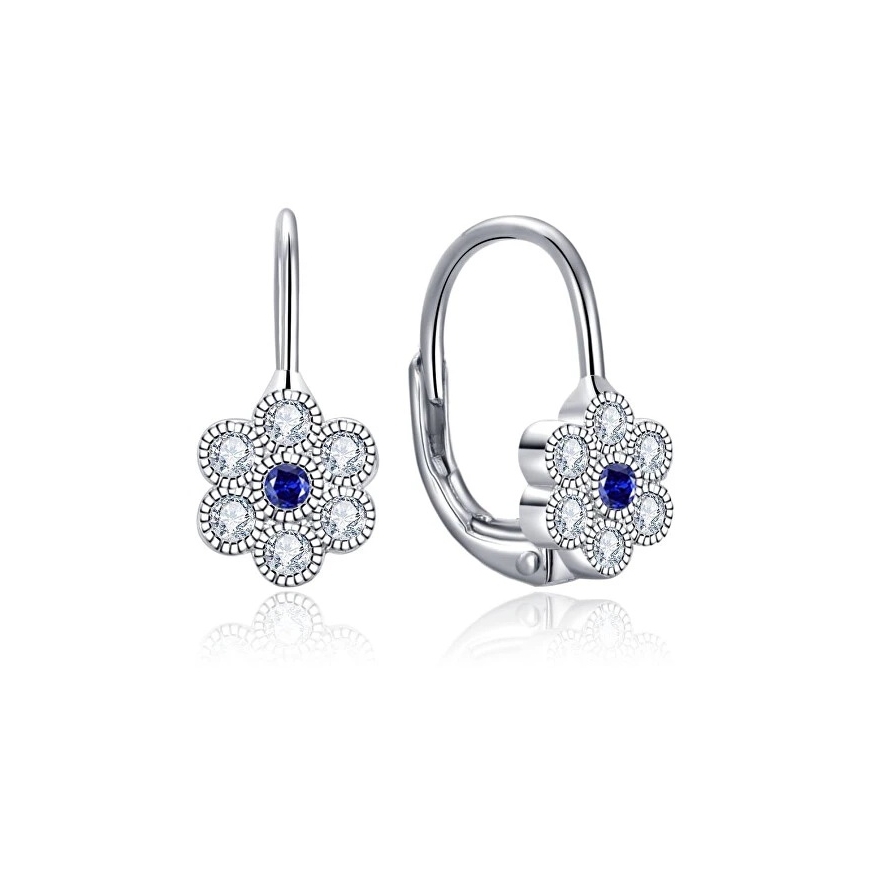 Moiss Floral children's earrings with zircons E0000155