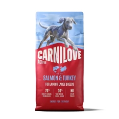 CARNILOVE Active Junior Salmon & Turkey Large - kuiva koeratoit - 12kg