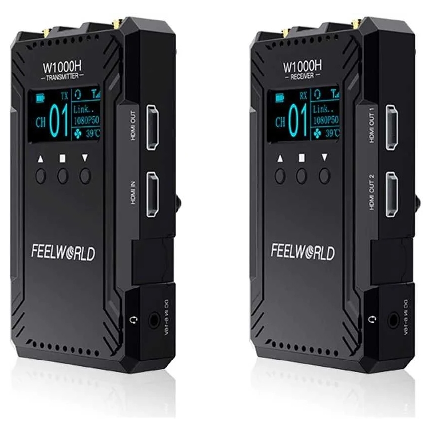 Wireless Video Transmission System - Feelworld W1000H 1000ft range, 0.08s delay