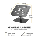 Fellowes Alumia (New) Desk Laptop Stand Black Sülearvuti alus Must 38,1 cm (15")