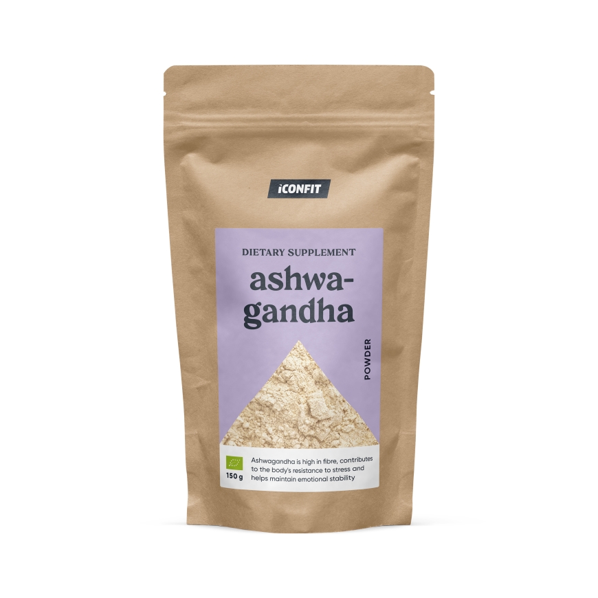 ICONFIT Ashwagandha pulveris, bioloģiskais, 150 g