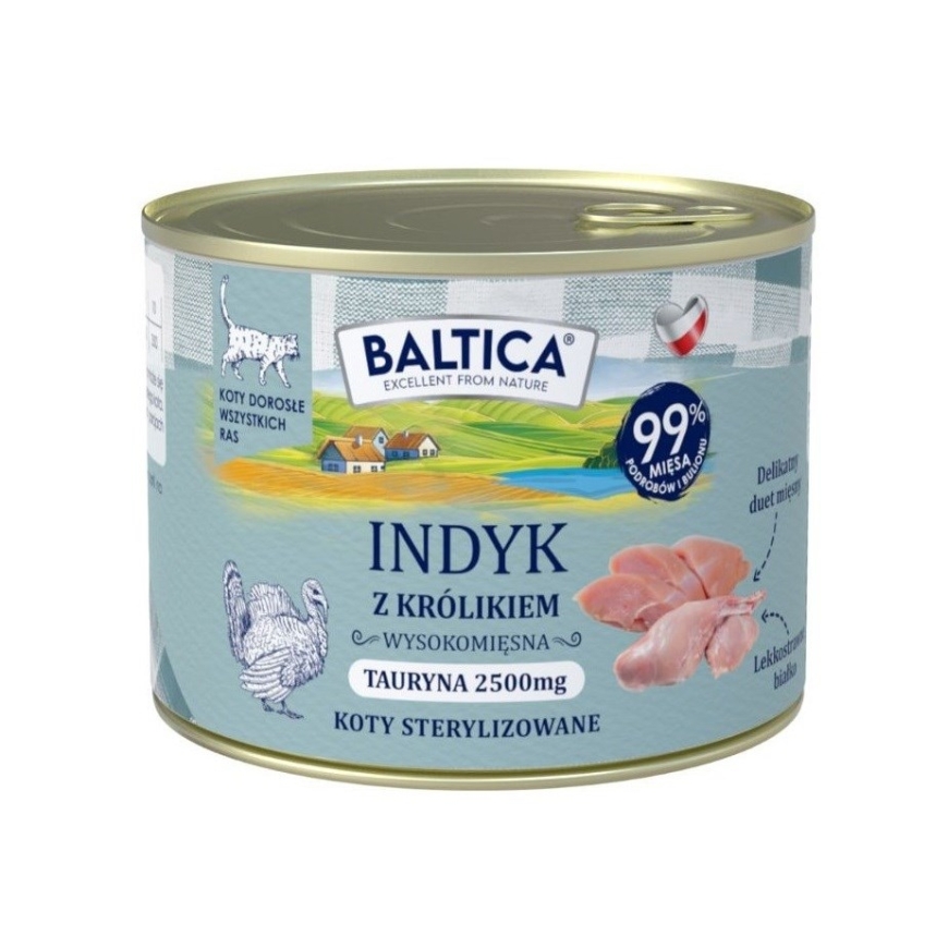BALTICA Reģionu garšas Turcija ar trušu - mitrā kaķu barība - 185g