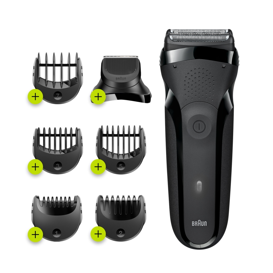 Braun Series 3 300BT Pöörlevad terad Trimmer Must