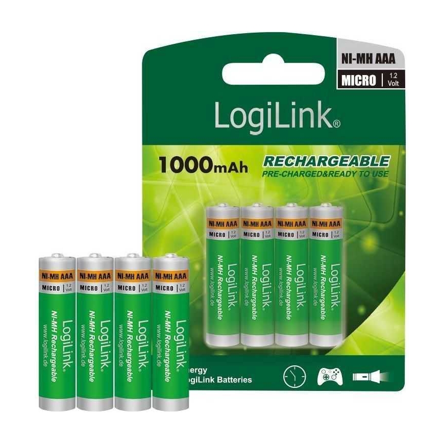 Logilink Latauskelpoiset Micro AAA R3 4kpl – 2