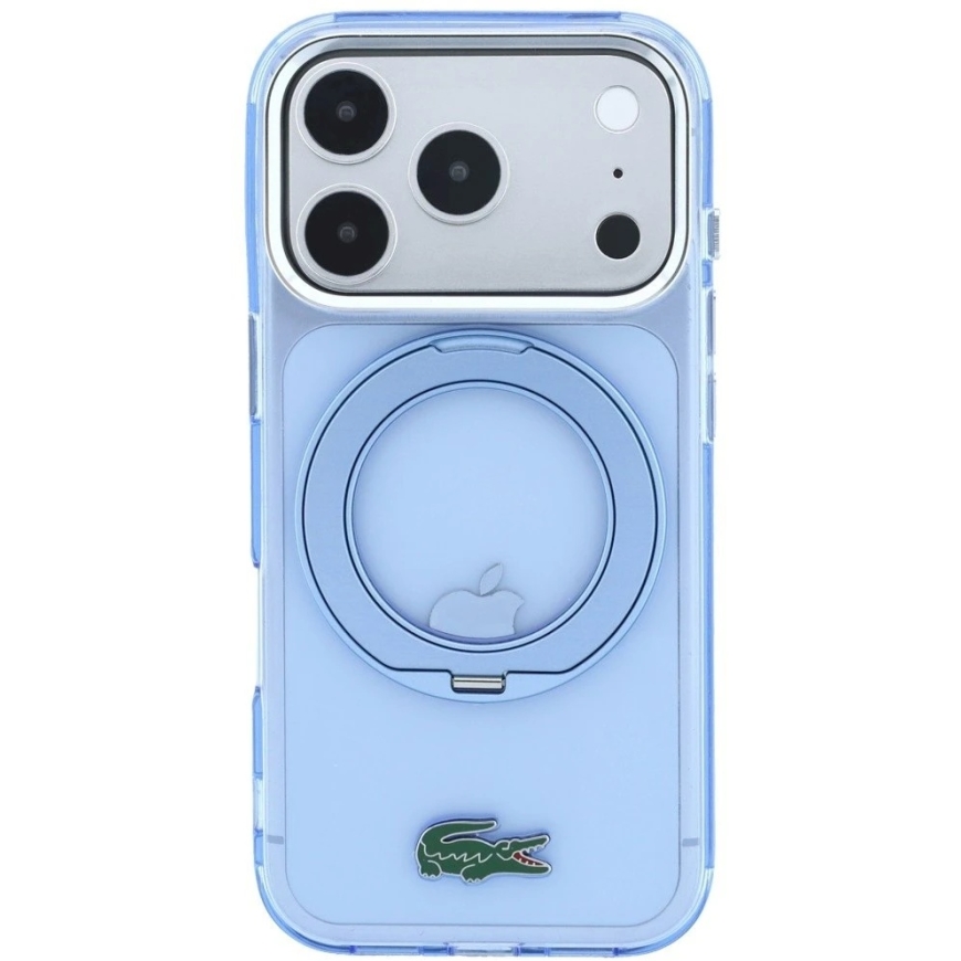 Lacoste IML ümbris läikiva pinnaga koos ringja alusega MagSafe, mõeldud iPhone 18 Pro Max / 17 Pro Max / sinine – 3
