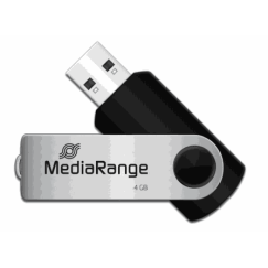 MediaRange 4GB Flexi-drive MR907 USB 2.0 Melna/sudraba