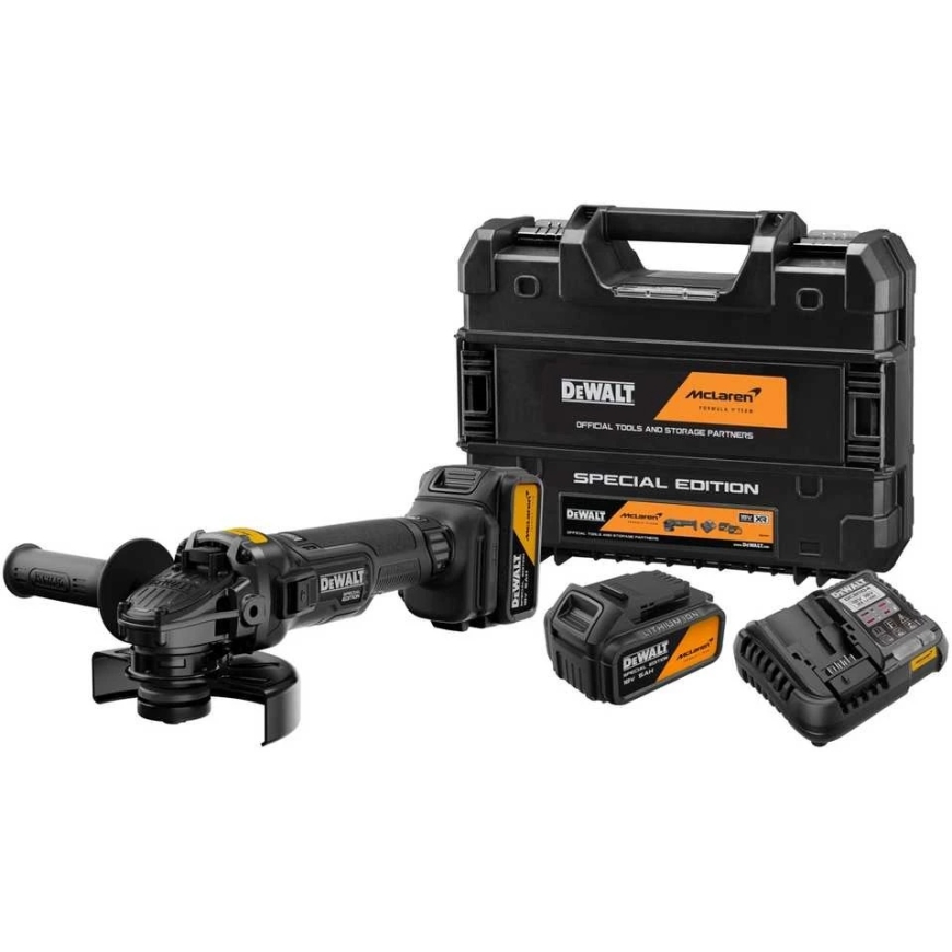 Angle Grinder DeWalt DCG45MP2T 18 V 2x5.0 Ah battery.
