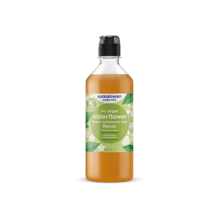 SodaStream Elderflower No Sugar 440 ml - Sparkling Beverage Concentrate