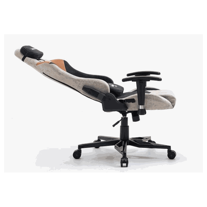 HAPPYGAME Biroja krēsls 9301 Melns/Kastanis/Bēšs – 4