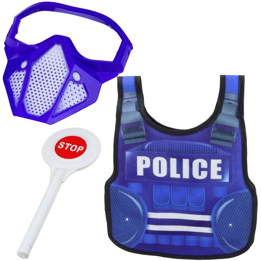 Lean Toys Poliisi setti (sininen, musta) – 3