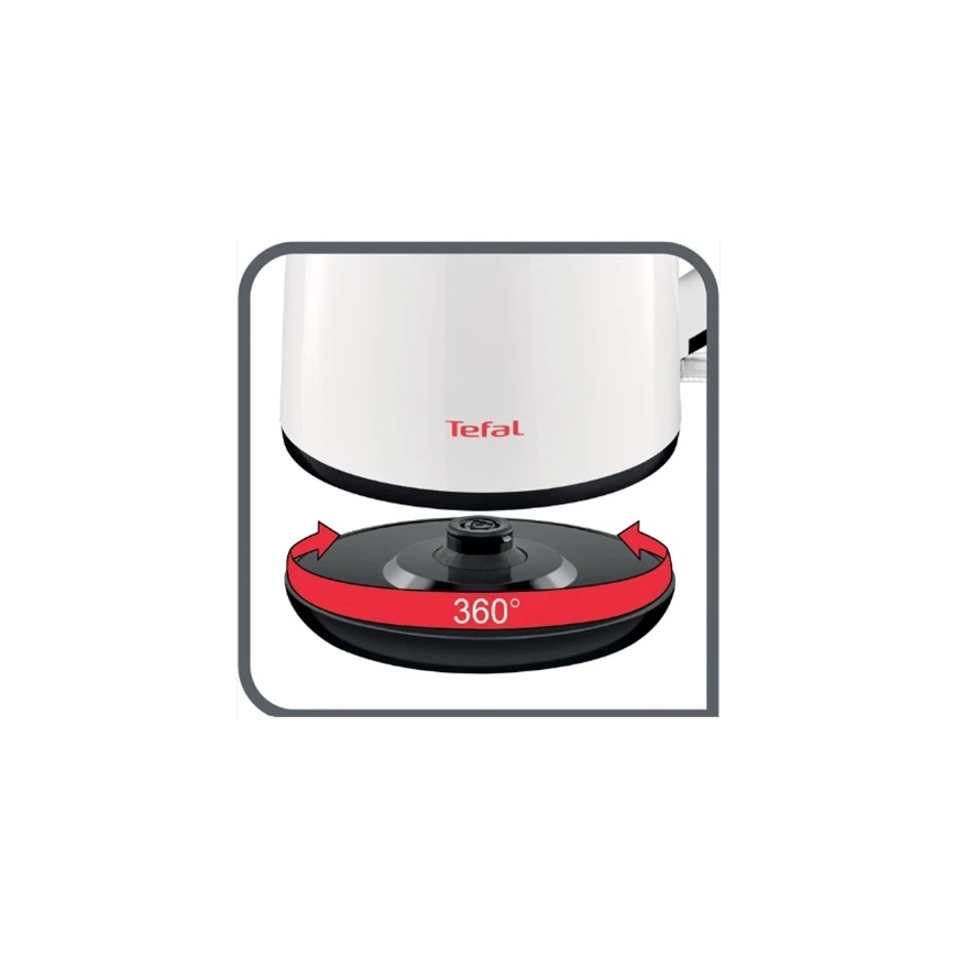 TEFAL чайник | KO261130 | 2150 Вт | Электрический | 1 л | Пластик | 360° поворотная база | Белый – 3