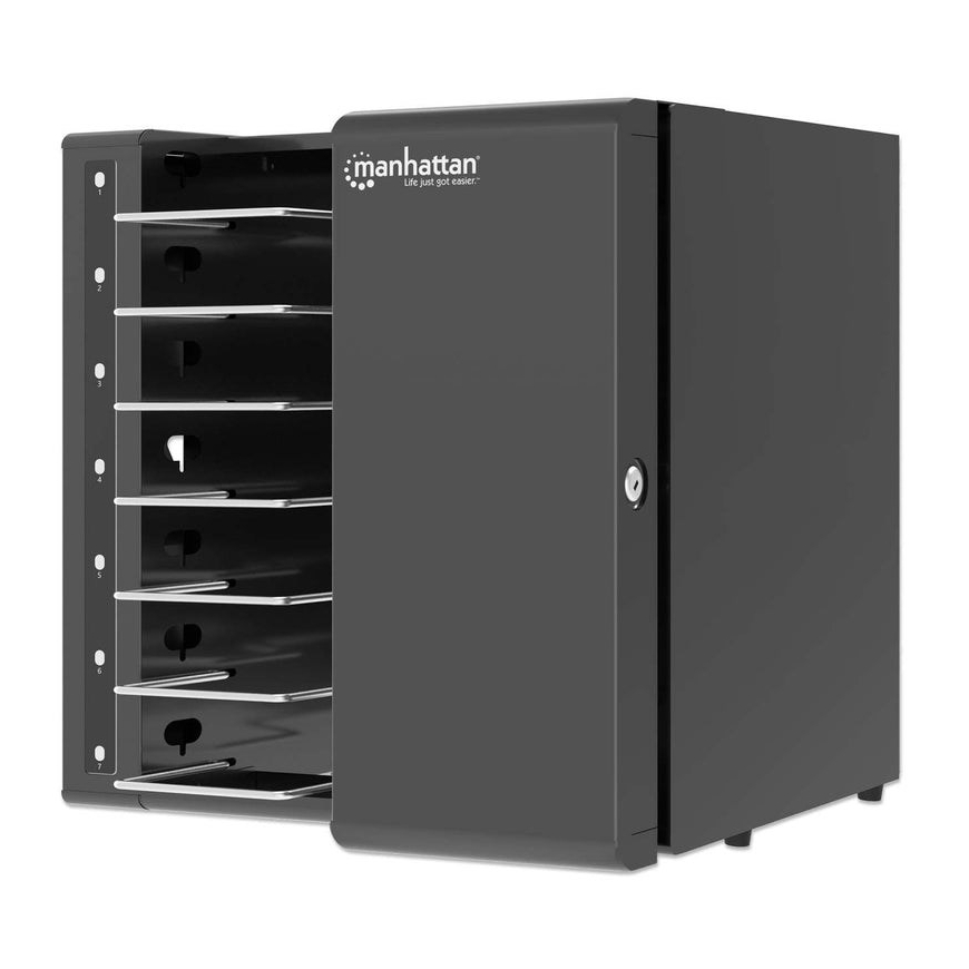 Manhattan nešiojamųjų kompiuterių įkrovimo kabinetas ant stalo per USB-C 16" 7 skylių per USB-C 65W, tinkamas USB-C nešiojamiesi